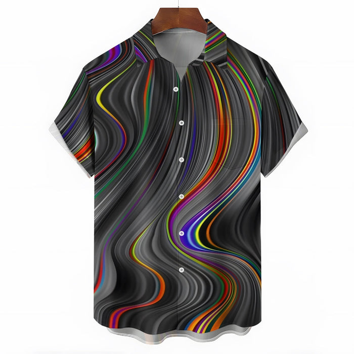 Hawaiian Abstract Print Casual Short Sleeve Shirt