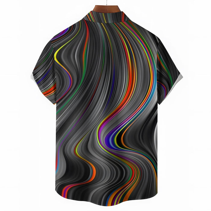 Hawaiian Abstract Print Casual Short Sleeve Shirt