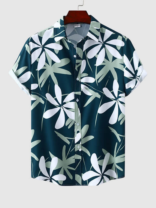 Hawaiian Style Floral Print Shirt