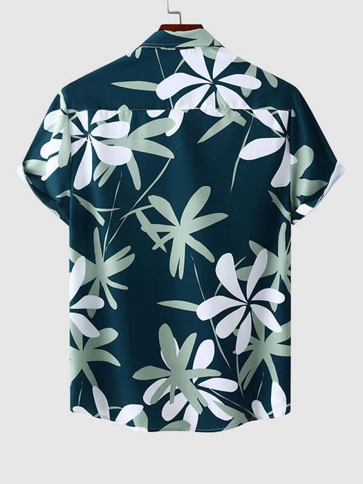 Hawaiian Style Floral Print Shirt