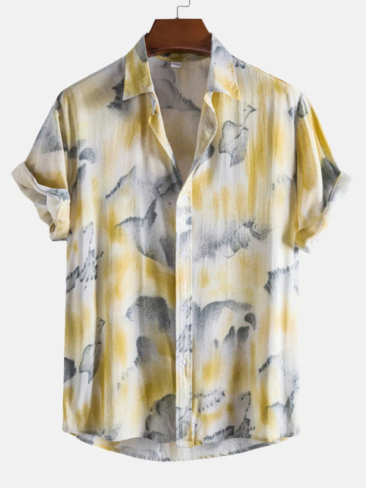 Abstract Ink Print Shirt