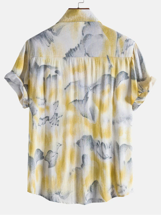 Abstract Ink Print Shirt