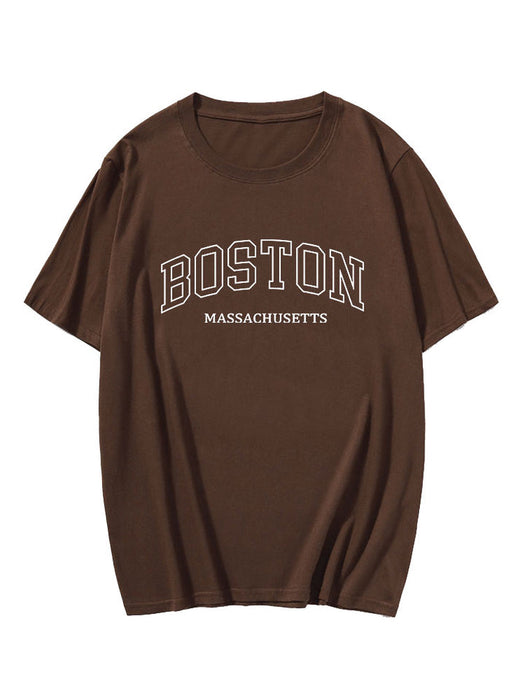 Boston Print Oversize T-Shirt