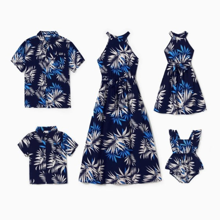 Leaf Print Family Beach Family Matching Sets