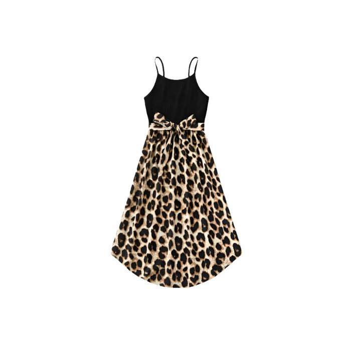 Leopard Printed Family Matching Dresses Set