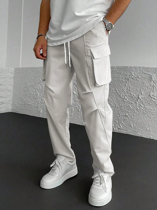 Loose Fit Cargo Pants With Flap Pockets