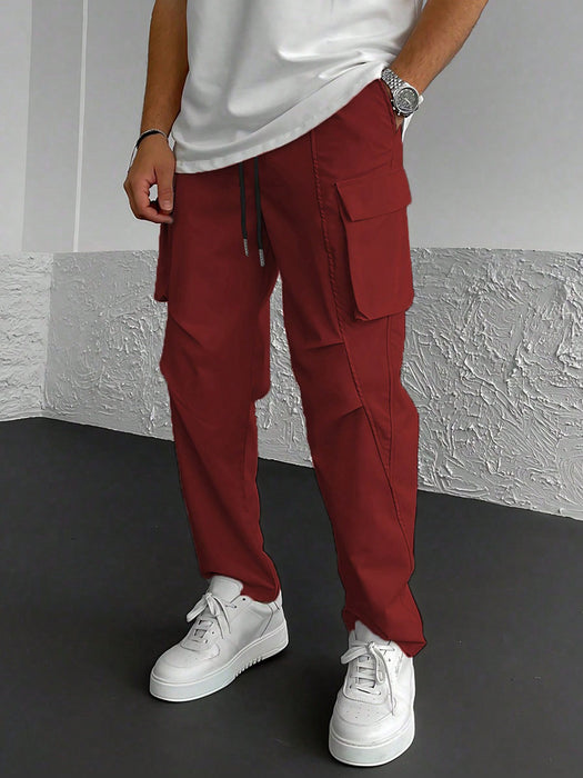 Loose Fit Cargo Pants With Flap Pockets