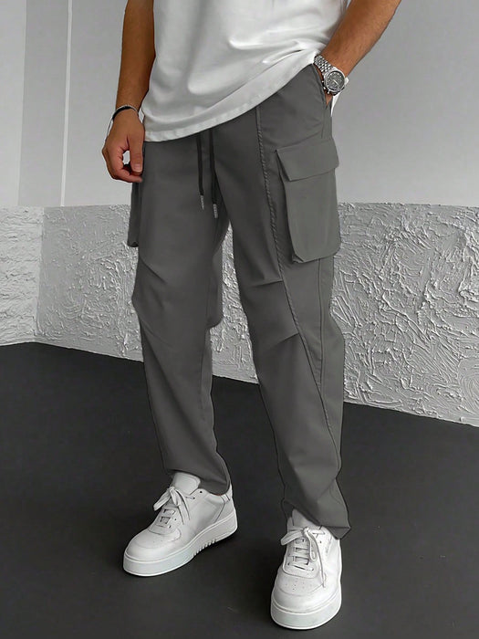 Loose Fit Cargo Pants With Flap Pockets