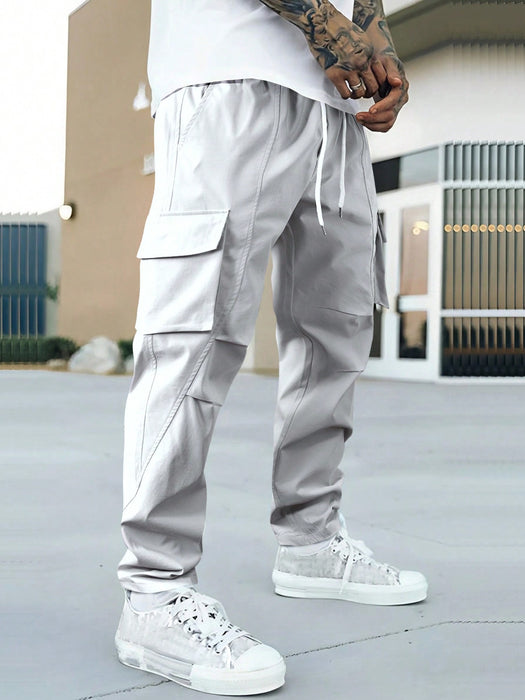 Loose Fit Cargo Pants With Flap Pockets