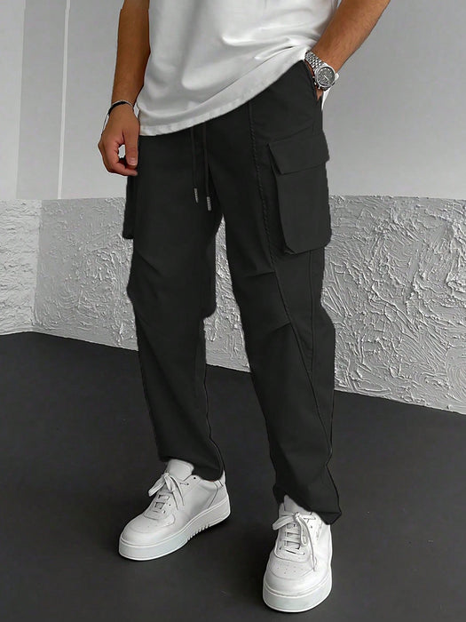 Loose Fit Cargo Pants With Flap Pockets