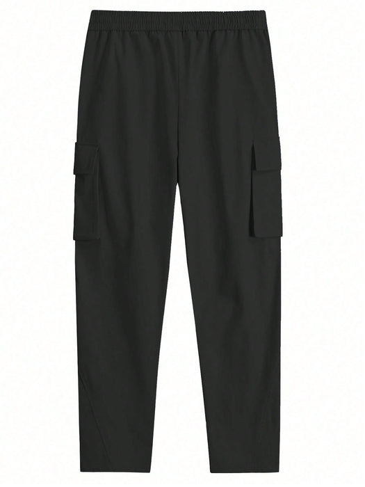 Loose Fit Cargo Pants With Flap Pockets