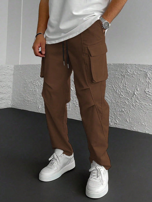 Loose Fit Cargo Pants With Flap Pockets