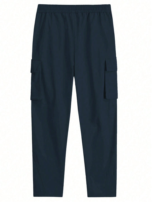 Loose Fit Cargo Pants With Flap Pockets