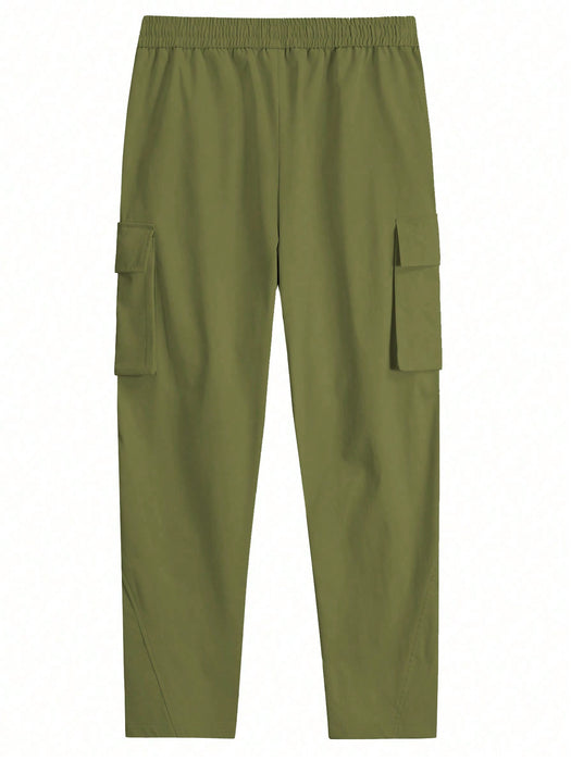 Loose Fit Cargo Pants With Flap Pockets