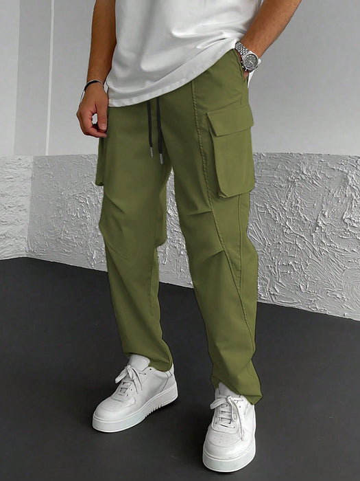 Loose Fit Cargo Pants With Flap Pockets