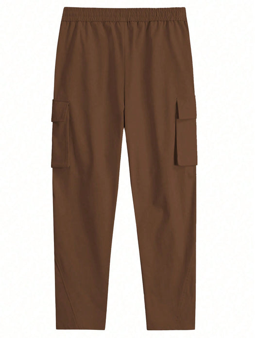 Loose Fit Cargo Pants With Flap Pockets