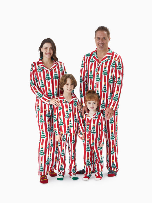 Tree Print Family Matching Christmas Pajama Set