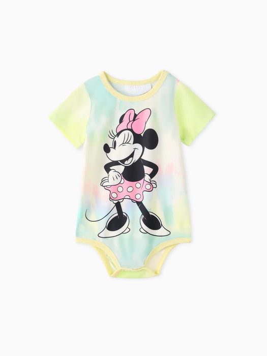 Mickey And Friends Tie Dye Character Print Tees And Dresses Family Matching Set