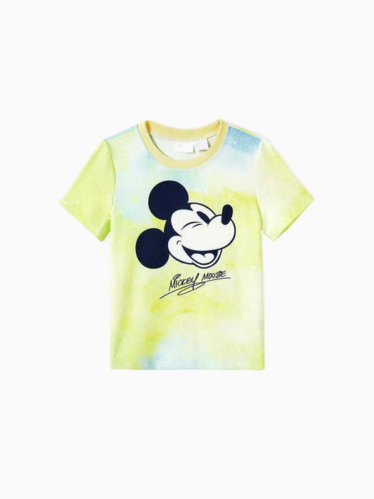 Mickey And Friends Tie Dye Character Print Tees And Dresses Family Matching Set