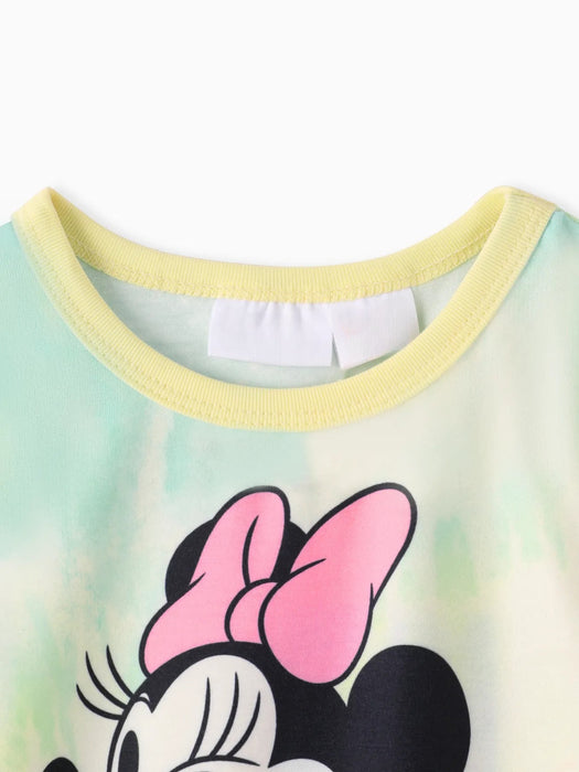 Mickey And Friends Tie Dye Character Print Tees And Dresses Family Matching Set