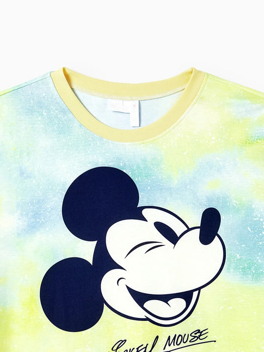 Mickey And Friends Tie Dye Character Print Tees And Dresses Family Matching Set