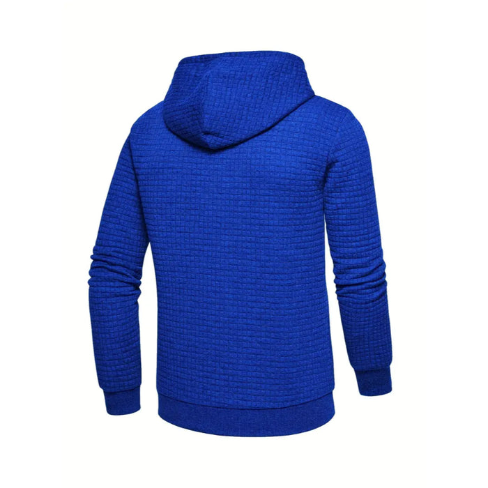 Modern Grid Patterned Hoodie