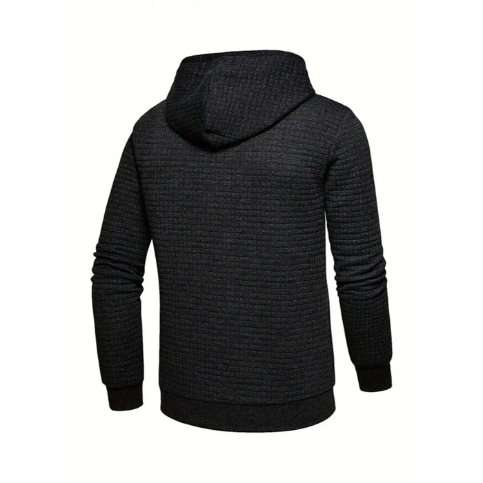 Modern Grid Patterned Hoodie