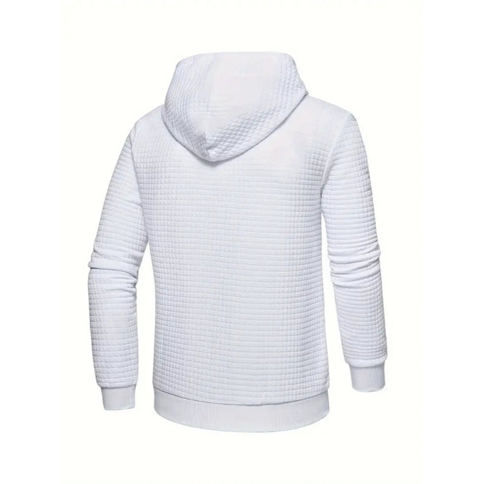 Modern Grid Patterned Hoodie