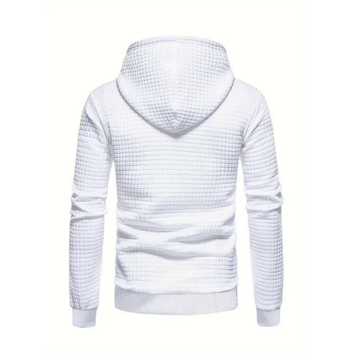 Modern Grid Patterned Hoodie