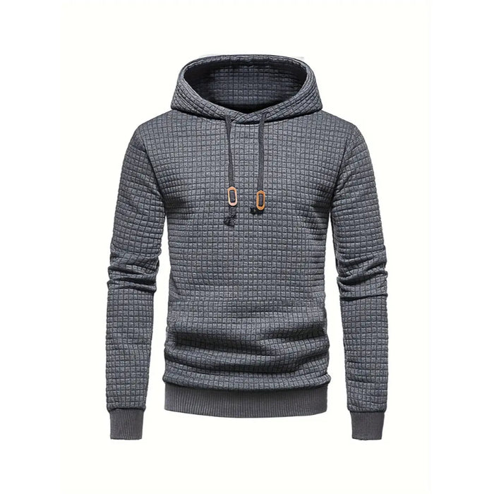 Modern Grid Patterned Hoodie