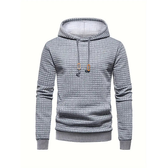 Modern Grid Patterned Hoodie