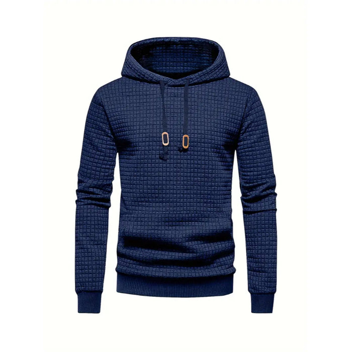 Modern Grid Patterned Hoodie