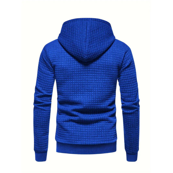 Modern Grid Patterned Hoodie