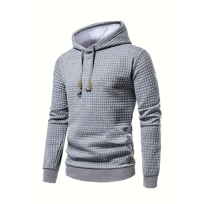 Modern Grid Patterned Hoodie