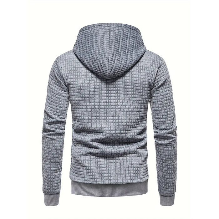 Modern Grid Patterned Hoodie