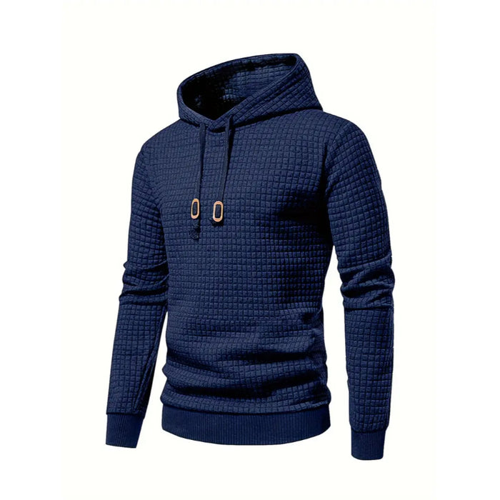 Modern Grid Patterned Hoodie