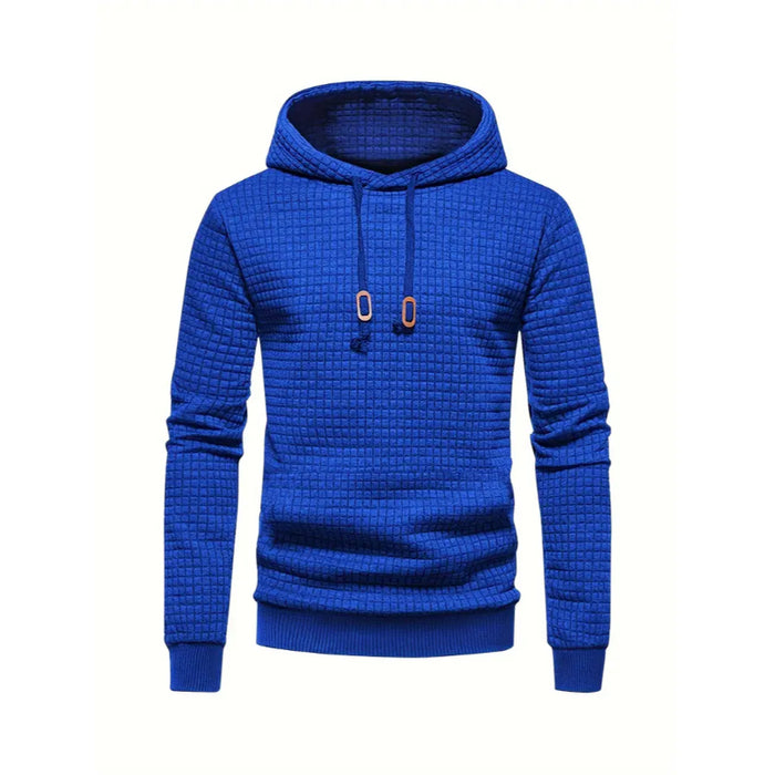 Modern Grid Patterned Hoodie