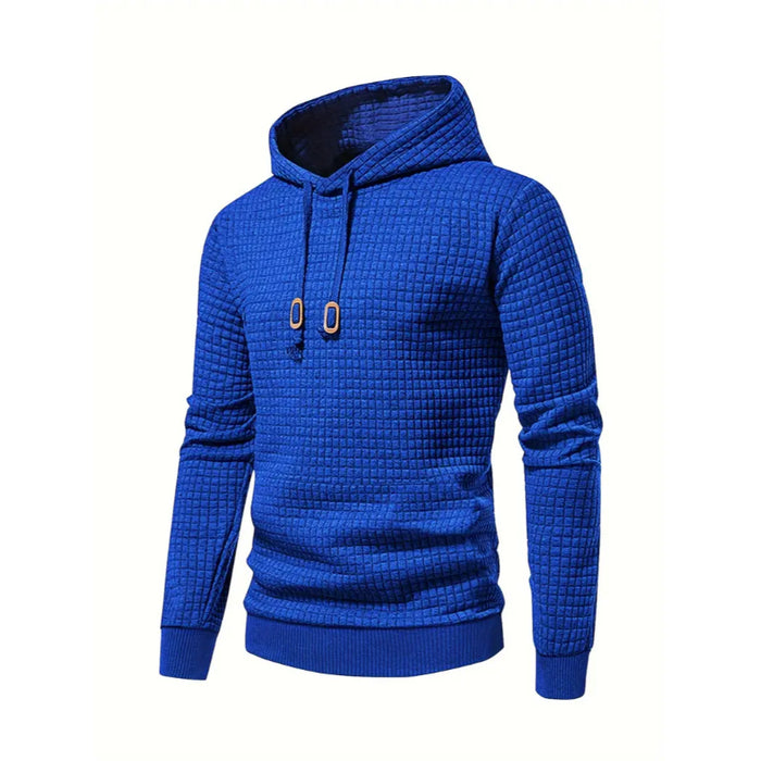 Modern Grid Patterned Hoodie