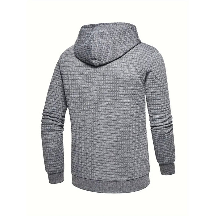 Modern Grid Patterned Hoodie