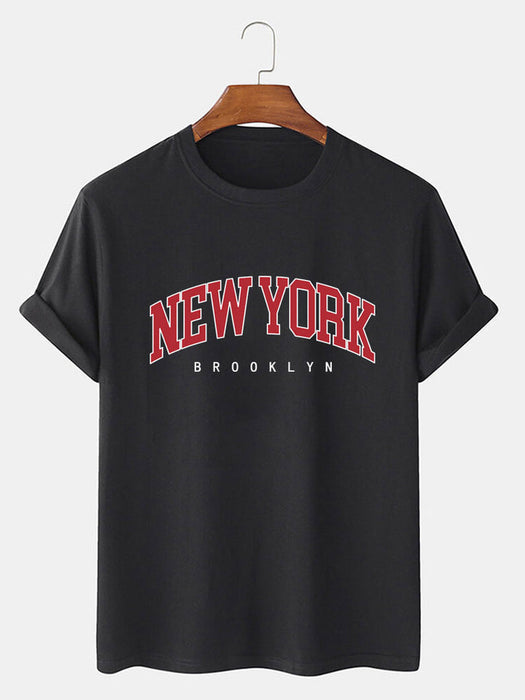 New York Print T-Shirt And Shorts