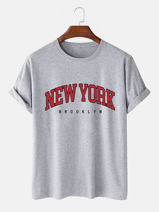 New York Print T-Shirt And Shorts