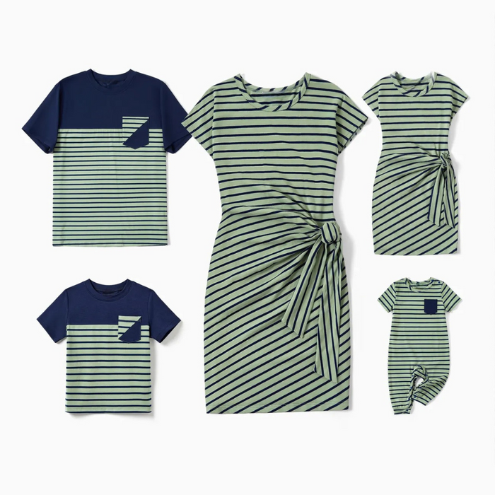 Nautical Stripe Family Matching Outfit Set