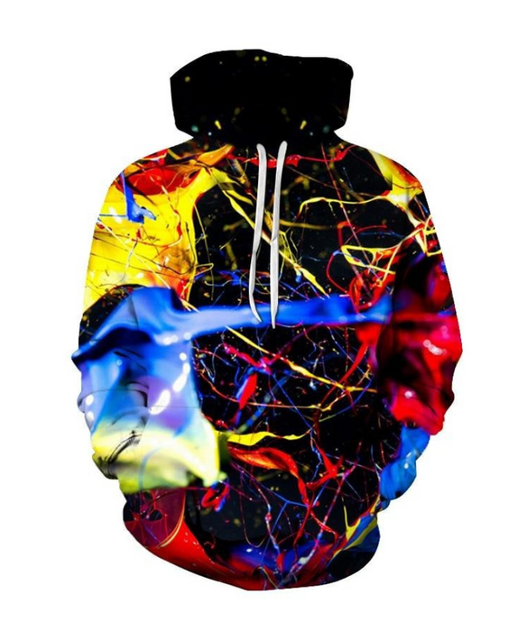 Paint Splatter Patterned Hoodie