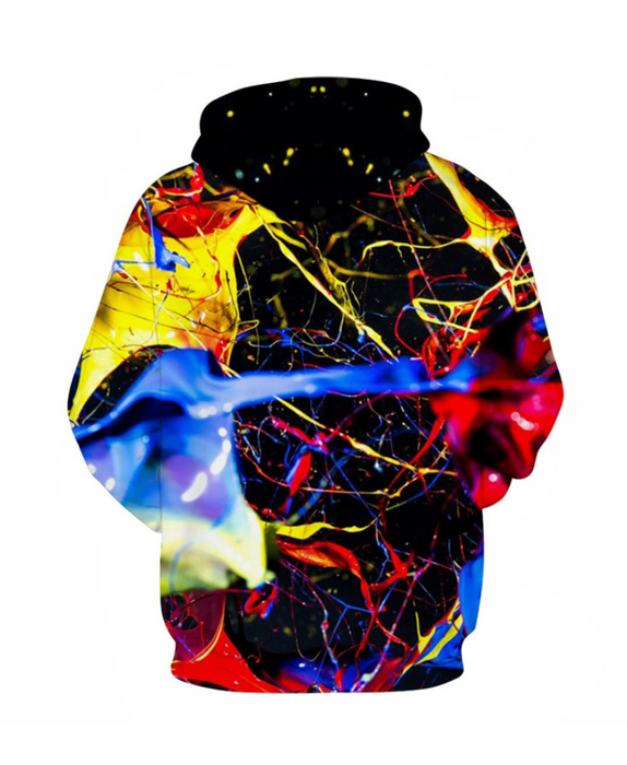 Paint Splatter Patterned Hoodie