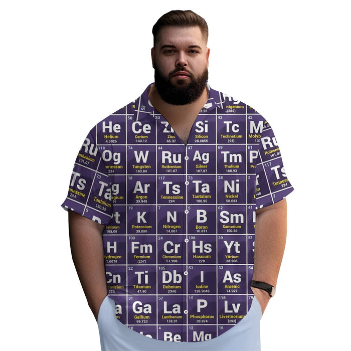 Periodic Table Of Elements Casual Short Sleeve Shirt