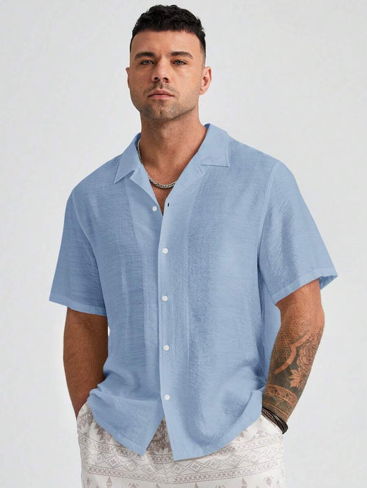 Plus Size Woven Short Sleeve Shirts