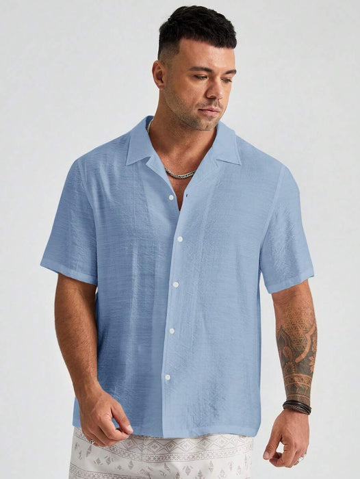 Plus Size Woven Short Sleeve Shirts