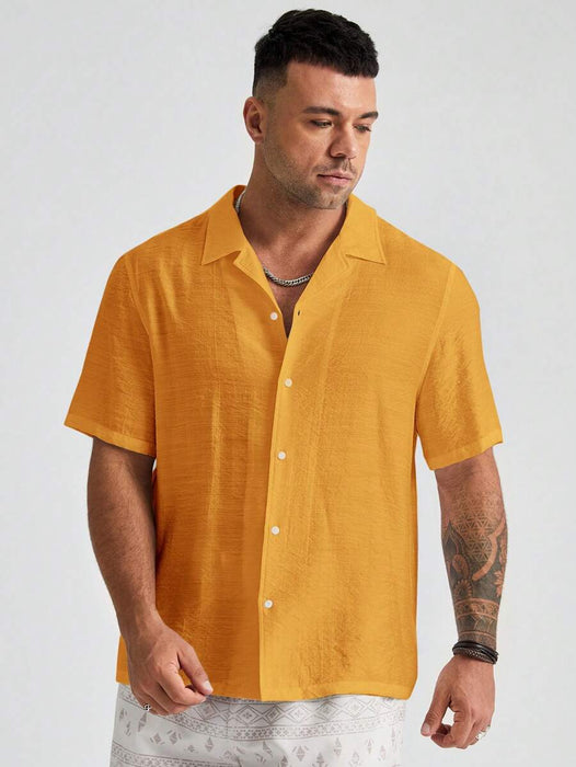 Plus Size Woven Short Sleeve Shirts