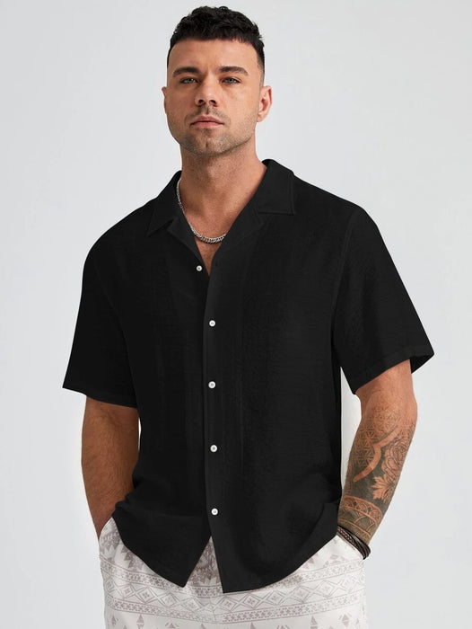 Plus Size Woven Short Sleeve Shirts