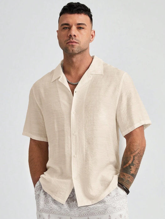 Plus Size Woven Short Sleeve Shirts